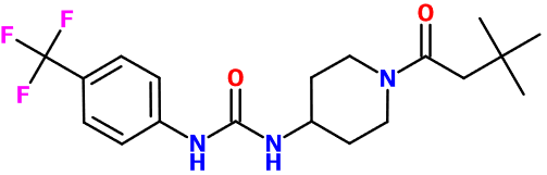 MC094007 1-(Dimethylbutanoylpiperidinyl)-3-(CF3-phenyl)urea